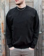 Felpa personalizzata girocollo fruit of the loom nera