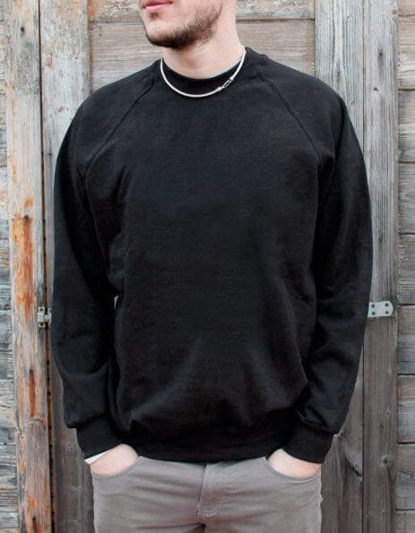 Felpa personalizzata girocollo fruit of the loom nera