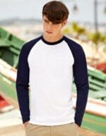 Stampa t-shirt uomo baseball maniche lunghe