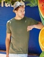 Maglietta aderente personalizzata verde oliva