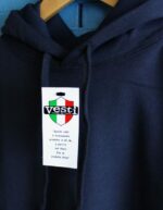 Stampa felpa con cappuccio da uomo personalizzata blu