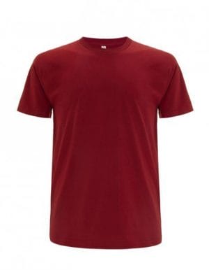 Personalizza t-shirt cotone bio colore rosso scuro