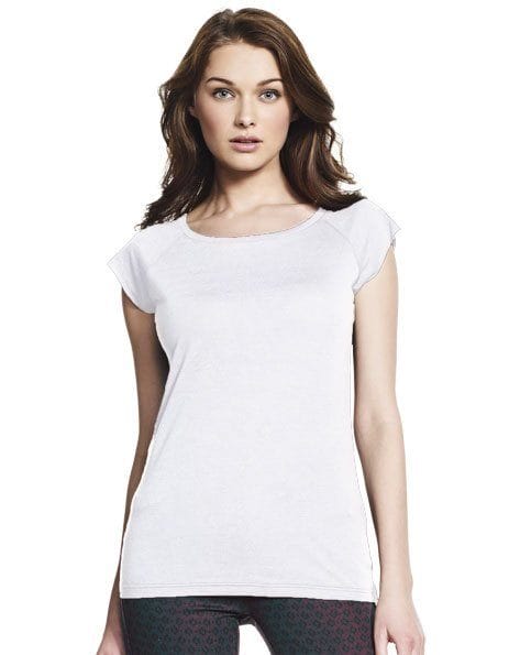 Stampa maglietta personalizzata donna in bamboo bianca
