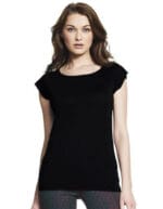 T-shirt donna in bamboo nera da personalizzare