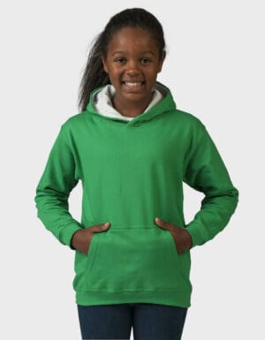 Felpa bambino con cappuccio bicolore