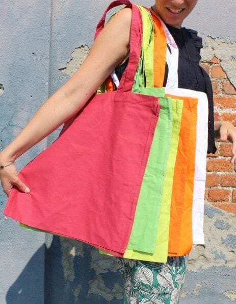 Colori borsa di cotone personalizzata