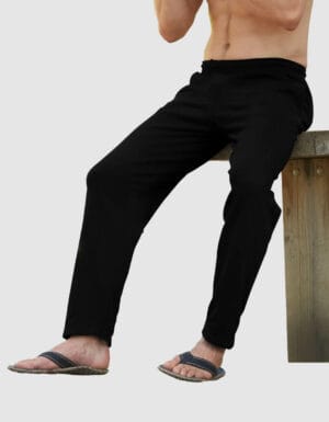 Pantaloni felpati con fondo dritto