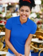 Personalizza polo femminile fruit of the loom blu royal