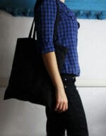 Personalizza classica borsina di cotone colore nero