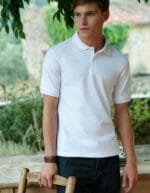 Polo personalizzata uomo maniche corte bianca