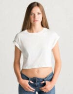 Top corto bianco personalizzato