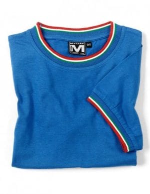 Personalizza t-shirt tricolore bambino blu royal