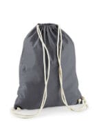 Sacca gym cotone personalizzata zaino grigio