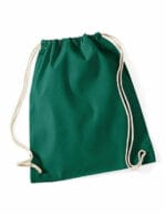 Sacca gym cotone personalizzata zaino verde