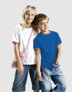 Maglietta bambino tricolore maniche corte