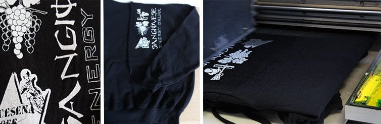 Fasi di stampa e resa finale del tessuto