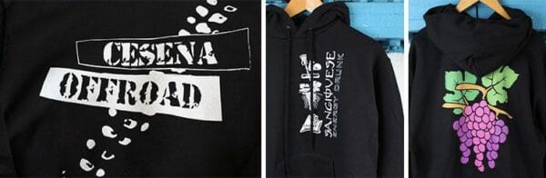 Personalizzazione fronte e retro delle felpe fruit