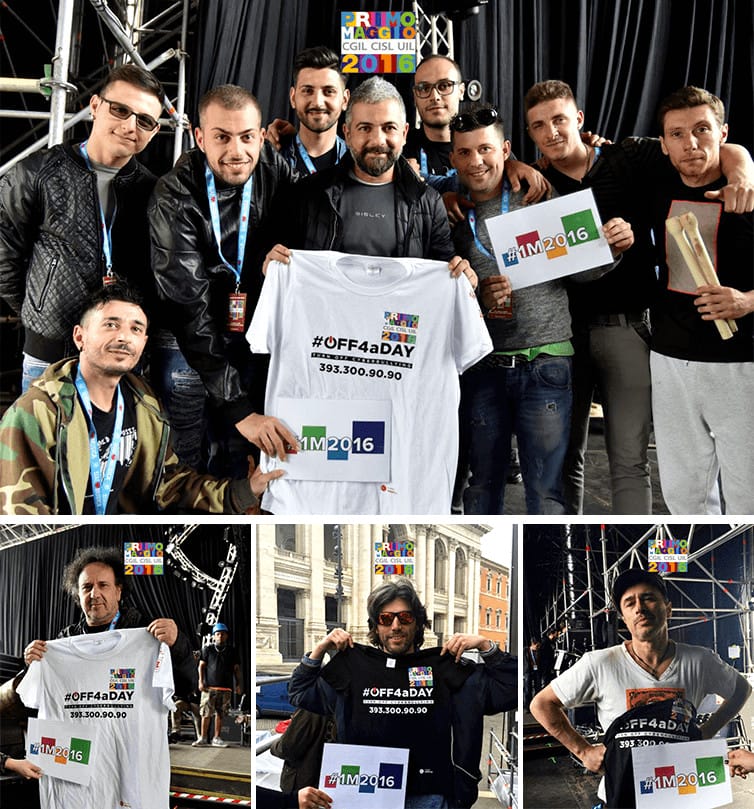 Magliette eventi concerto primo maggio