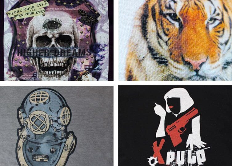 Alcuni esempi di stampa digitale su t-shirt