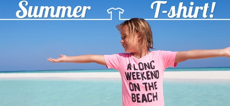 Speciale magliette personalizzate con grafiche su estate e vacanze