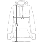 Schema taglie felpa lunga a vestito