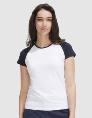 Maglietta baseball donna maniche corte