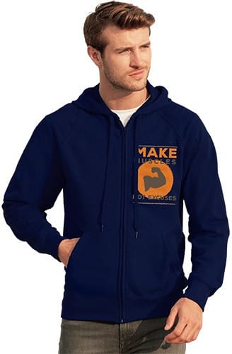 Felpa zip uomo personalizzata