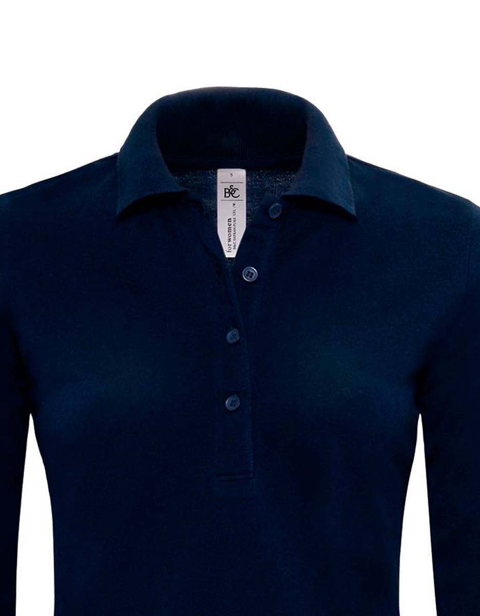 B&c safran polo donna maniche lunghe colletto