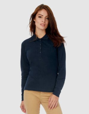 Polo donna safran maniche lunghe