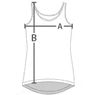 Misure taglie canotta donna sfasata