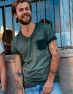 James and nicholson slub verde oliva