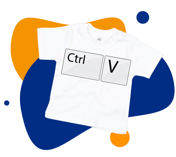 Idea regalo maglietta figlio ctrl+v