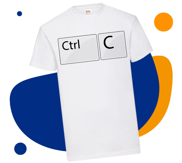 Idea regalo maglietta per papà ctrl+c