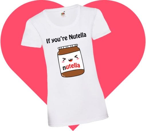 San valentino idea regalo maglietta donna nutella