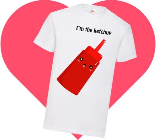 San valentino idea regalo maglietta uomo ketchup
