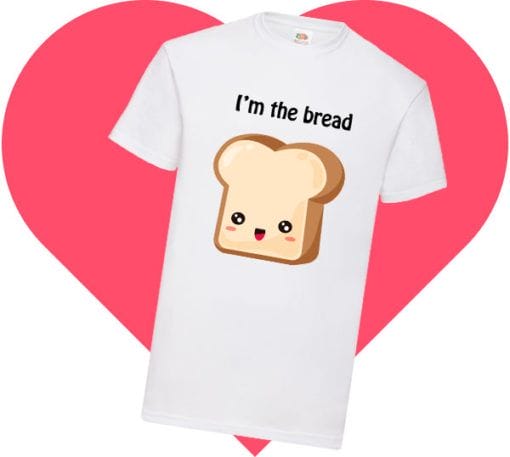 San valentino idea regalo maglietta uomo pane