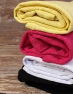 Maglietta bambina in cotone fiammato dettaglio colori