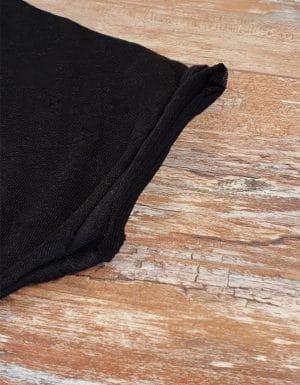 Maglietta bambina in cotone fiammato dettaglio manica