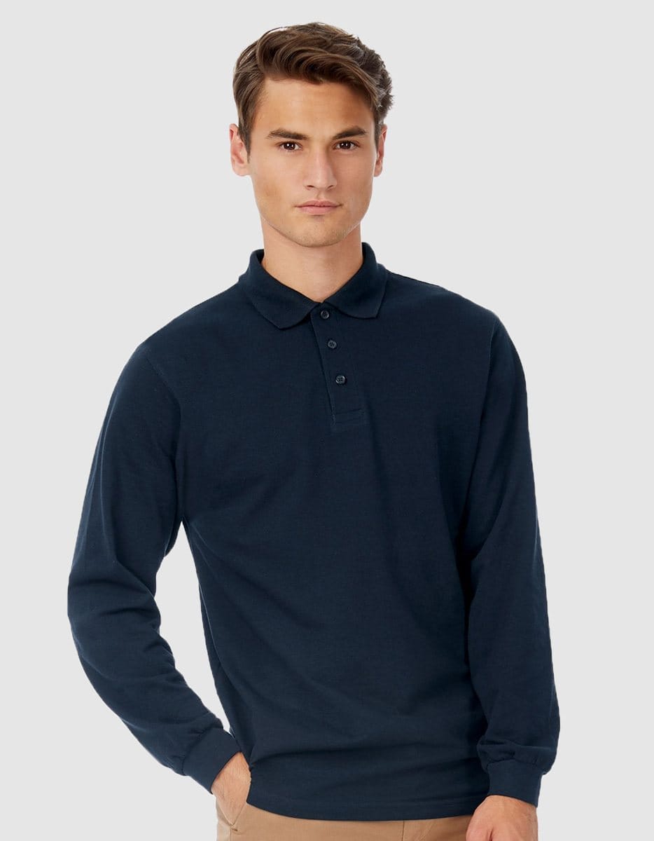 B&c safran lsl polo uomo maniche lunghe