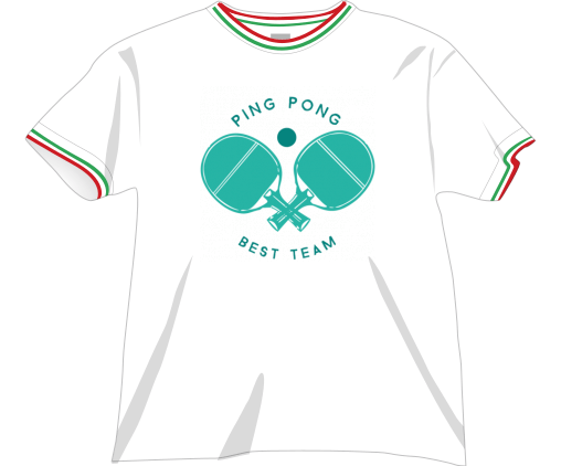 Maglietta uomo tricolore ping pong