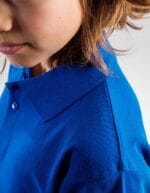 Evolution polo kids black spider dettaglio colletto