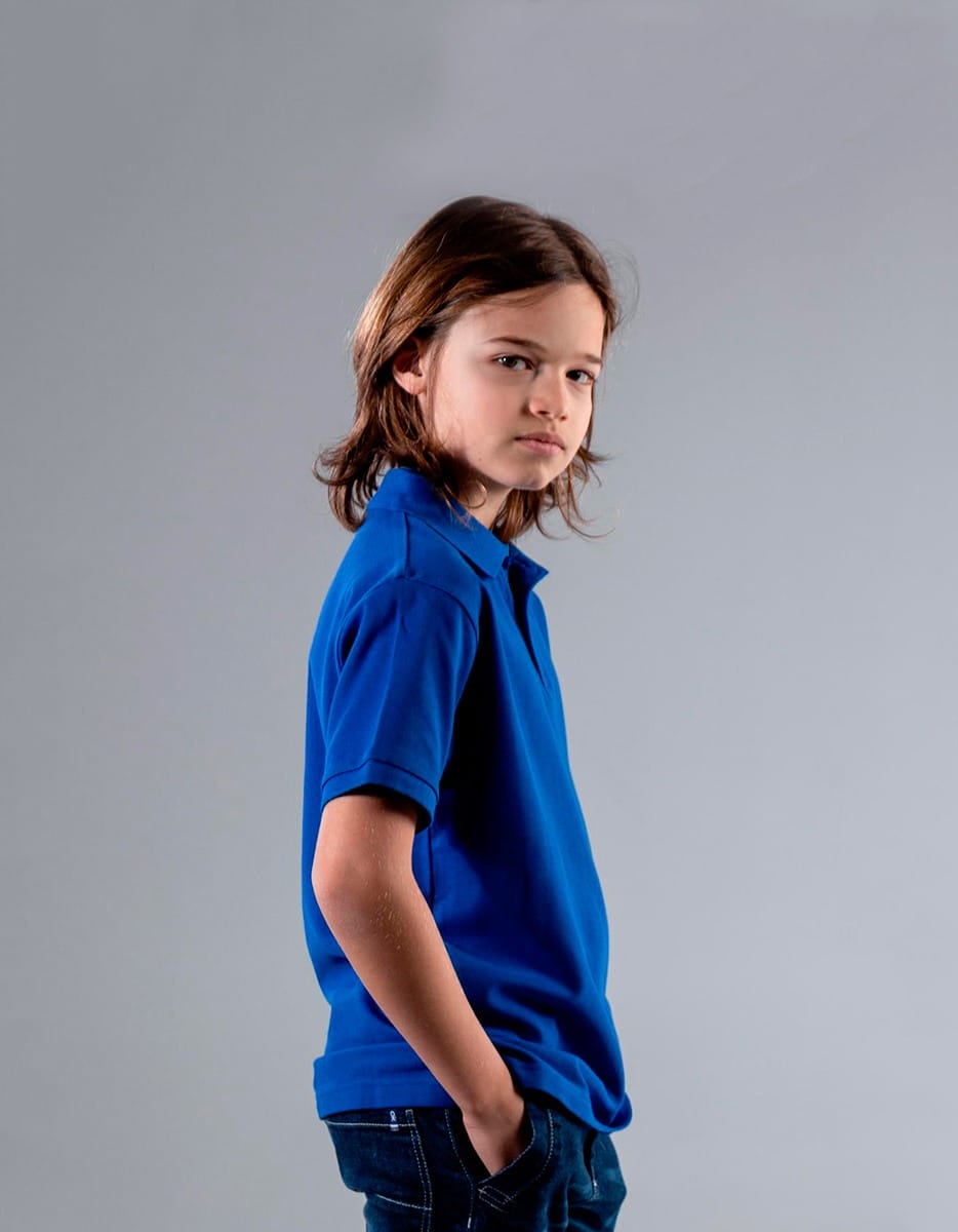 Evolution polo kids black spider lato