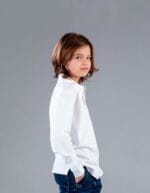 Evolution polo kids manica lunga black spider lato