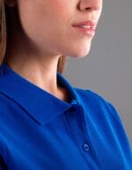 Evolution polo woman black spider dettaglio colletto