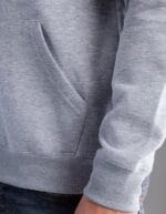 Hooded full zip black spider dettaglio tasca