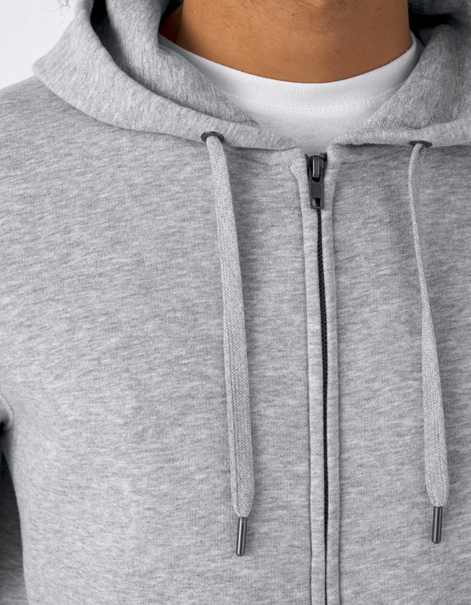 King zipped hood b&c dettaglio zip