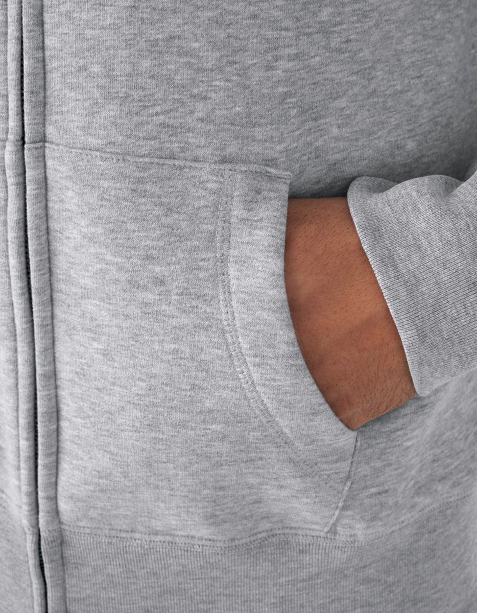 King zipped hood b&c dettaglio tasca