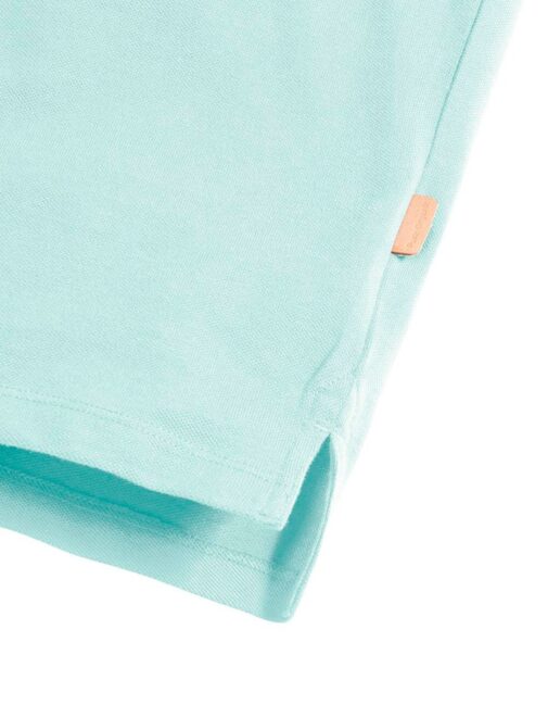 Men's pure organic polo russel dettaglio spacchetto