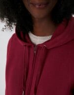 Queen zipped hood b&c dettaglio zip