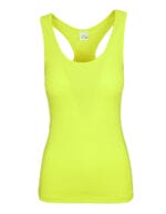 Canottiera donna made in italy racerback vesti giallo fluo